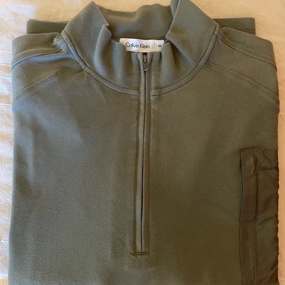 Calvin Klein Green Half-Zip Sweater XXL